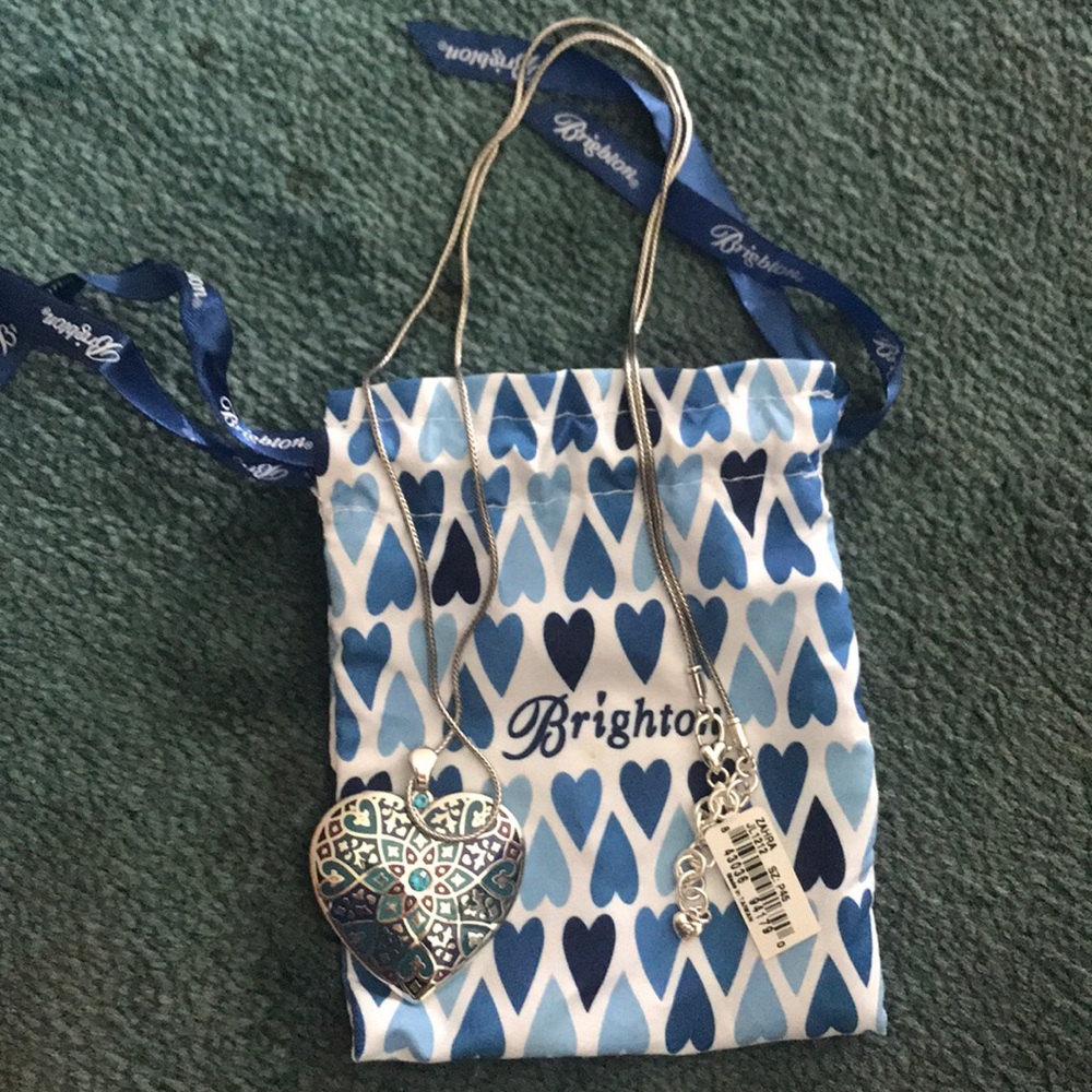 Brighton Zahra Heart Necklace with tag and bag